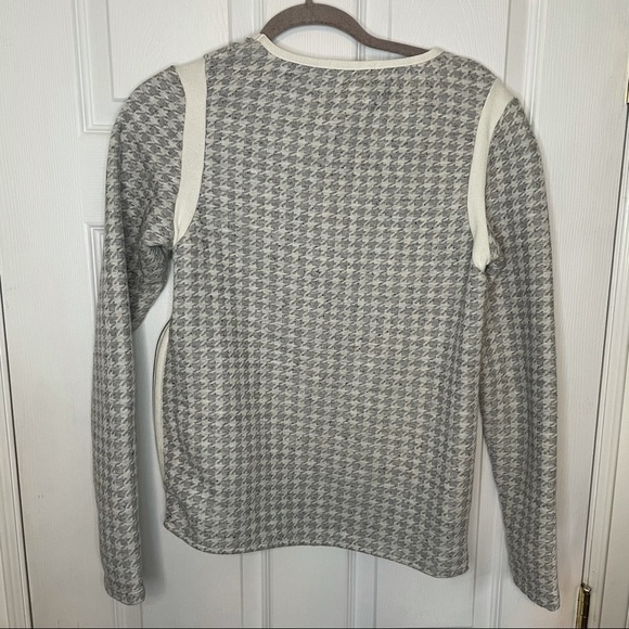 MAISON Scotch Houndstooth Cotton Blend Crewneck Sweater XS - Picture 3 of 6